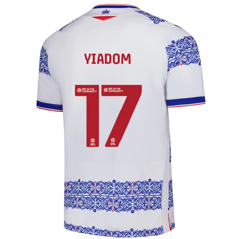 Danxen Kinder Andy Yiadom #17 Weiß Blau Heimtrikot Trikot 2025/26 T-Shirt Schweiz