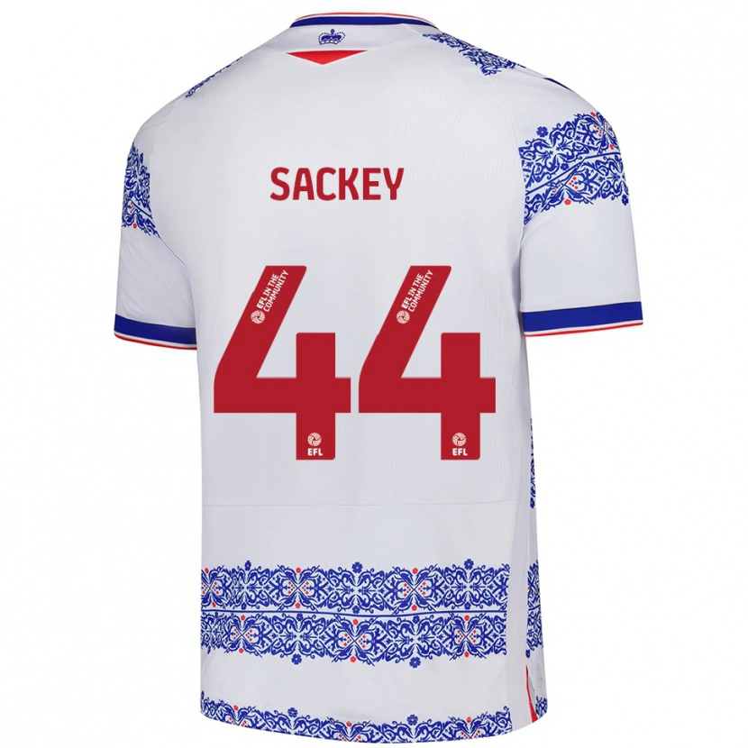 Danxen Kinder Tyler Sackey #44 Weiß Blau Heimtrikot Trikot 2025/26 T-Shirt Schweiz