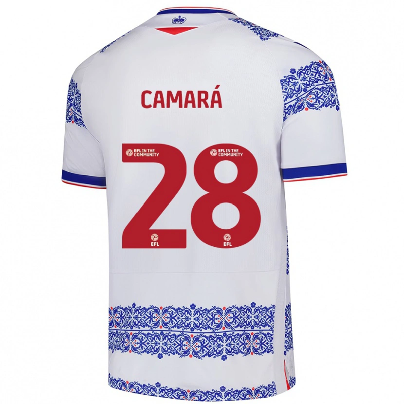 Danxen Kinder Mamadi Camará #28 Weiß Blau Heimtrikot Trikot 2025/26 T-Shirt Schweiz
