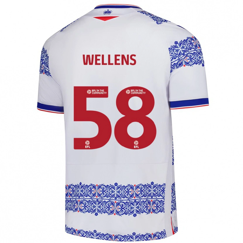 Danxen Kinder Charlie Wellens #58 Weiß Blau Heimtrikot Trikot 2025/26 T-Shirt Schweiz