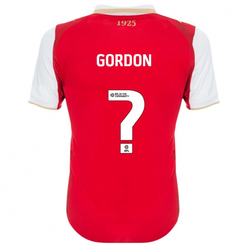 Danxen Kinder Owain Gordon #0 Rot Weiß Heimtrikot Trikot 2025/26 T-Shirt Schweiz