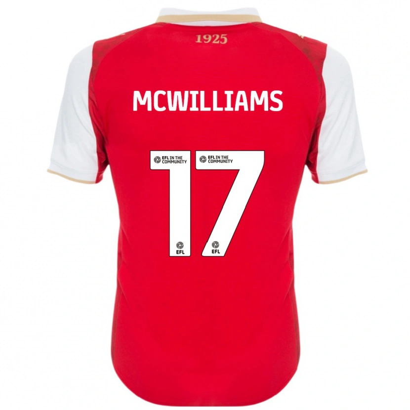 Danxen Kinder Shaun Mcwilliams #17 Rot Weiß Heimtrikot Trikot 2025/26 T-Shirt Schweiz