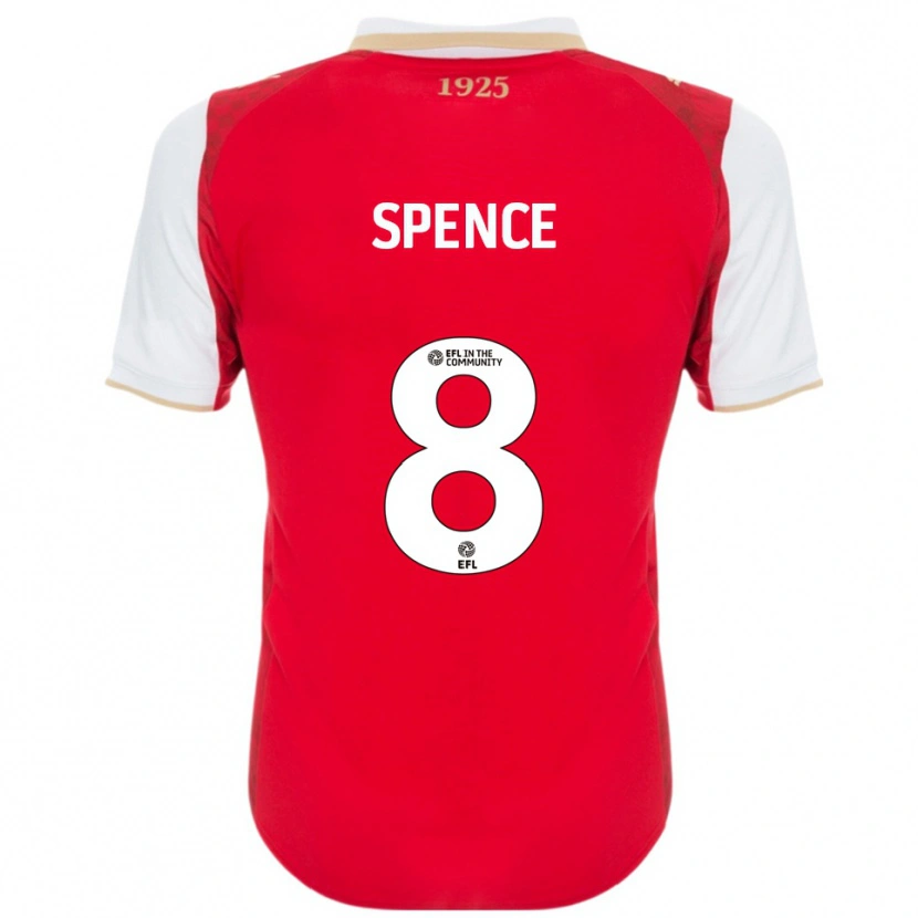 Danxen Kinder Kian Spence #8 Rot Weiß Heimtrikot Trikot 2025/26 T-Shirt Schweiz