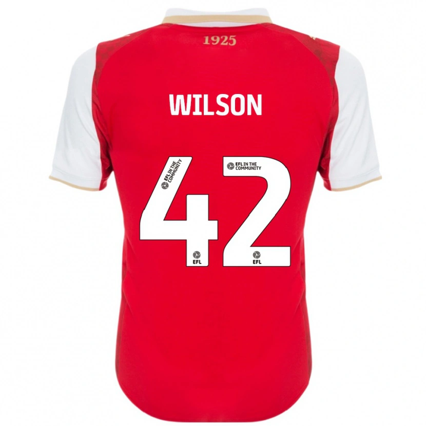 Danxen Kinder Reece Wilson #42 Rot Weiß Heimtrikot Trikot 2025/26 T-Shirt Schweiz