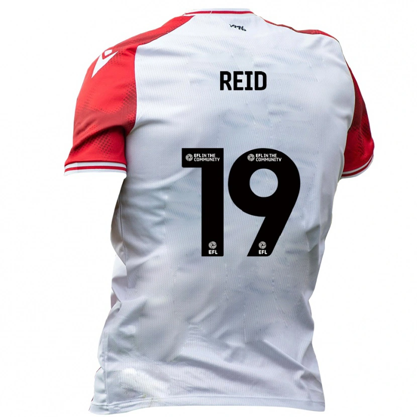 Danxen Kinder Jamie Reid #19 Weiß Rot Heimtrikot Trikot 2025/26 T-Shirt Schweiz