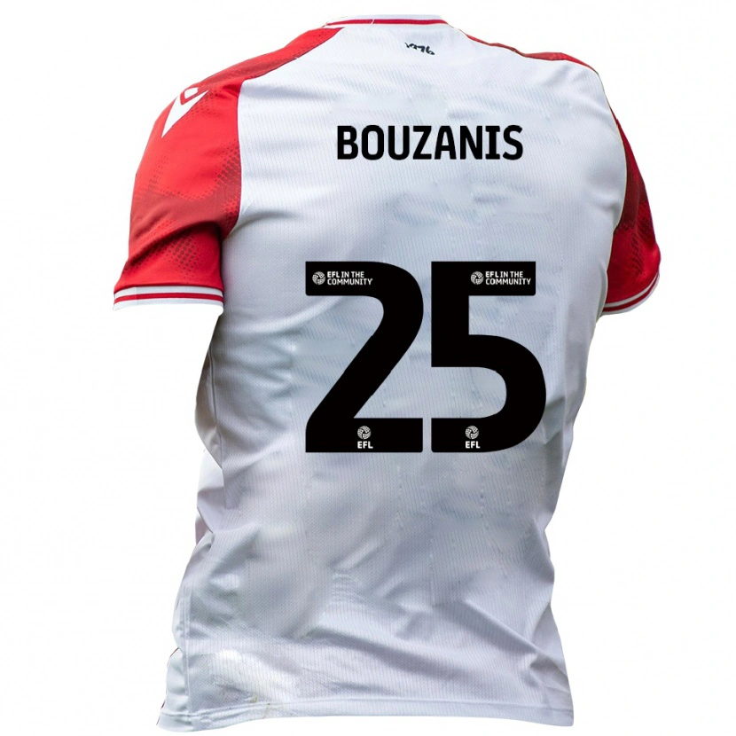 Danxen Kinder Dean Bouzanis #25 Weiß Rot Heimtrikot Trikot 2025/26 T-Shirt Schweiz