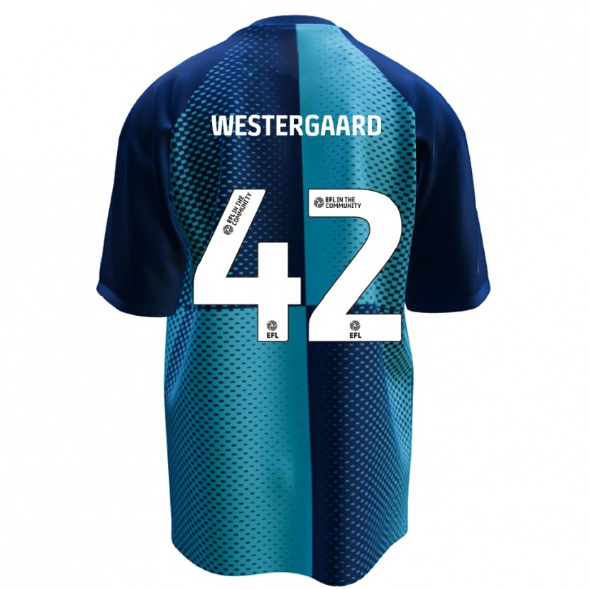 Danxen Kinder Magnus Westergaard #42 Blau Himmelblau Heimtrikot Trikot 2025/26 T-Shirt Schweiz
