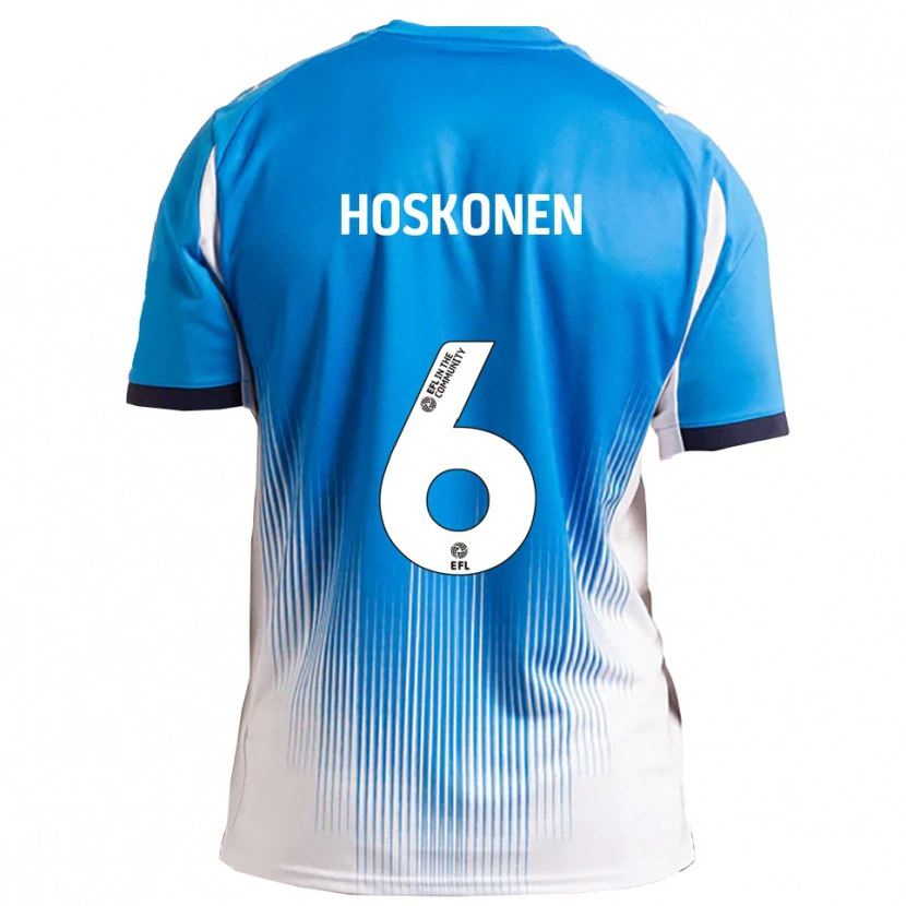 Danxen Kinder Arttu Hoskonen #6 Blau Weiß Heimtrikot Trikot 2025/26 T-Shirt Schweiz
