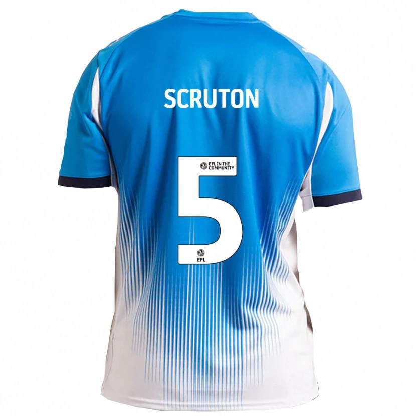 Danxen Kinder Callum Scruton #5 Blau Weiß Heimtrikot Trikot 2025/26 T-Shirt Schweiz