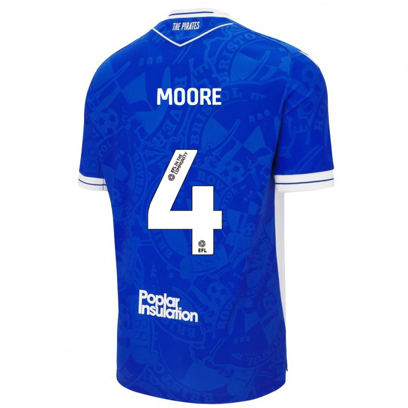 Danxen Kinder Taylor Moore #4 Blau Weiß Heimtrikot Trikot 2025/26 T-Shirt Schweiz