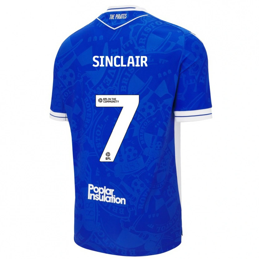 Danxen Kinder Scott Sinclair #7 Blau Weiß Heimtrikot Trikot 2025/26 T-Shirt Schweiz