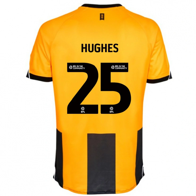 Danxen Kinder Ben Hughes #25 Orange Schwarz Heimtrikot Trikot 2025/26 T-Shirt Schweiz