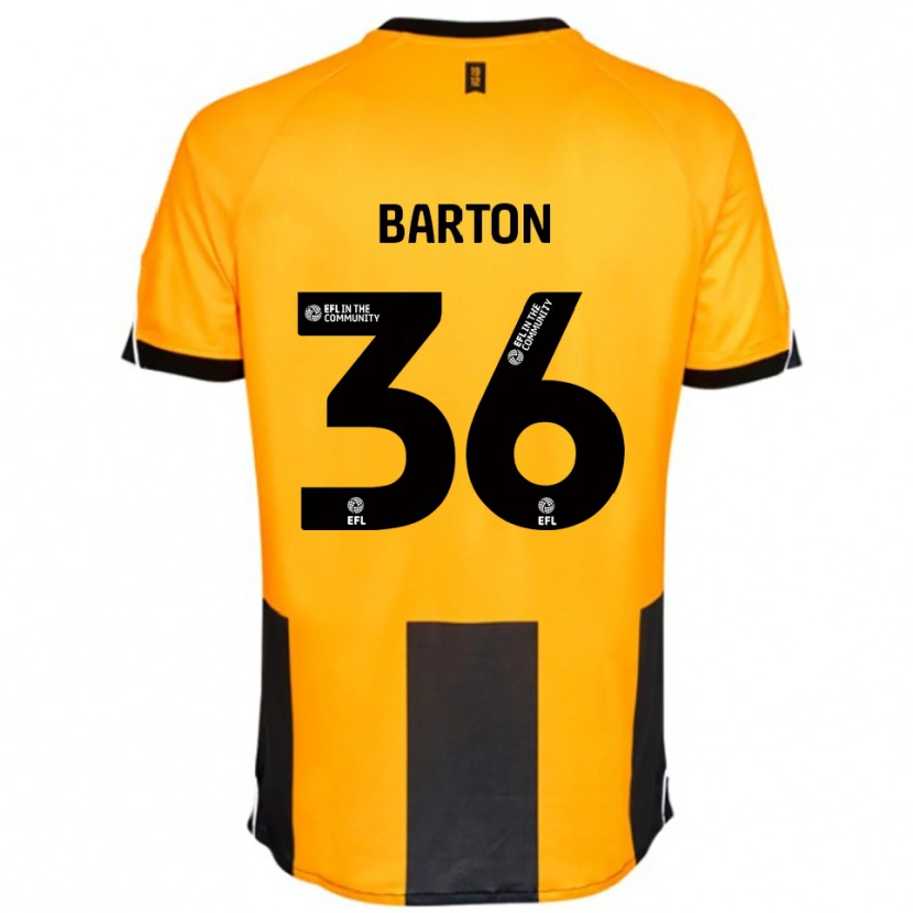 Danxen Kinder Dan Barton #36 Orange Schwarz Heimtrikot Trikot 2025/26 T-Shirt Schweiz