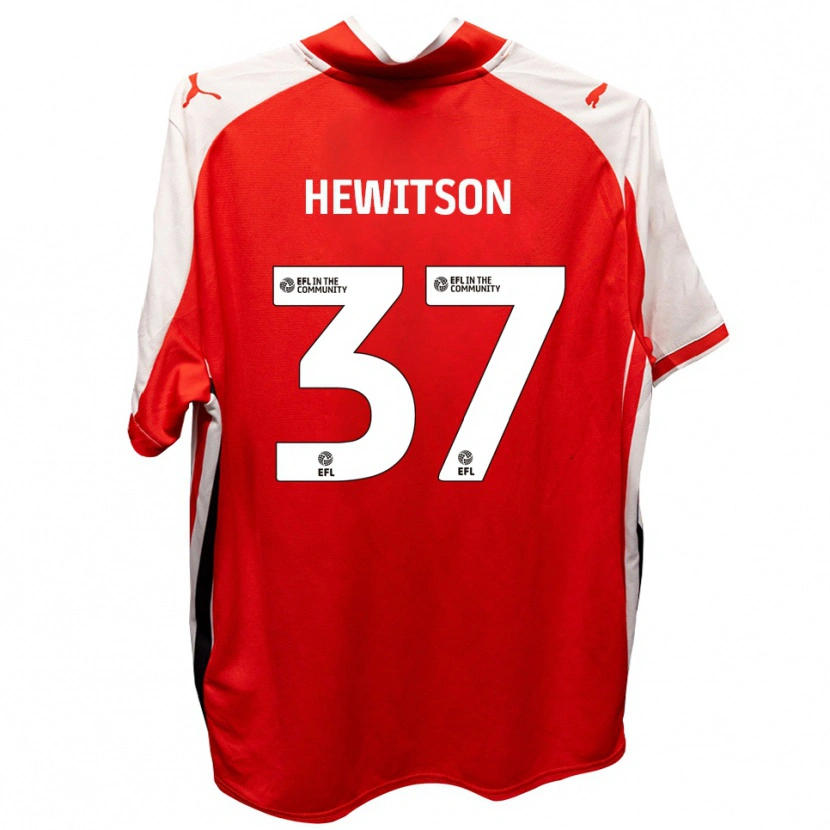 Danxen Kinder Luke Hewitson #37 Rot Weiß Heimtrikot Trikot 2025/26 T-Shirt Schweiz