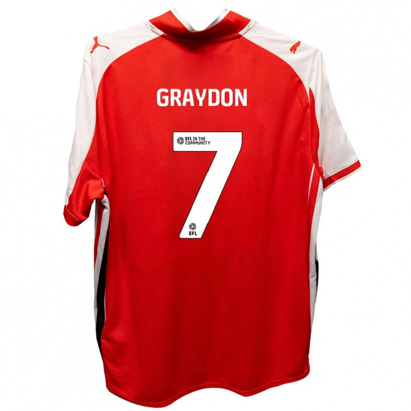 Danxen Kinder Ryan Graydon #7 Rot Weiß Heimtrikot Trikot 2025/26 T-Shirt Schweiz