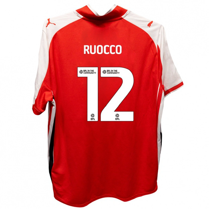 Danxen Kinder Alessio Ruocco #12 Rot Weiß Heimtrikot Trikot 2025/26 T-Shirt Schweiz
