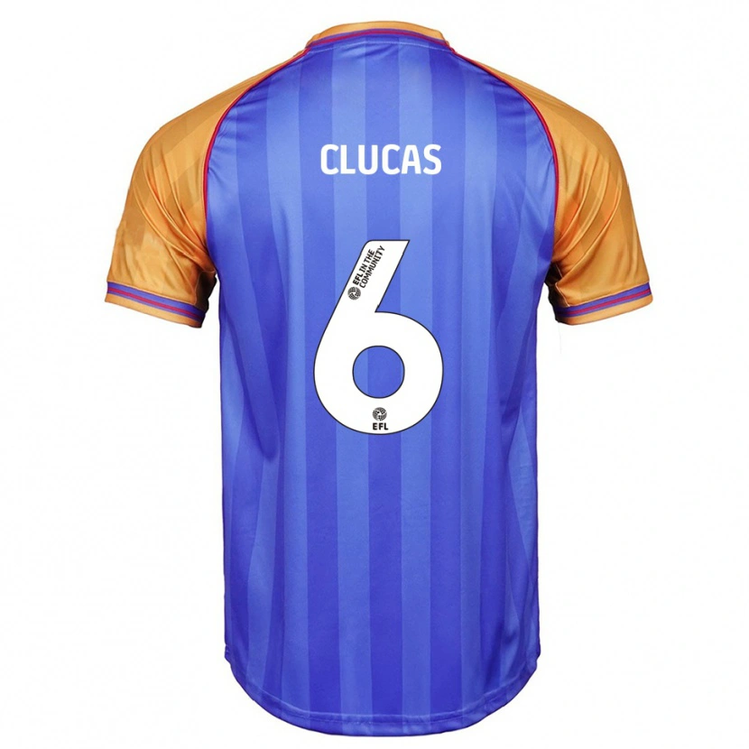 Danxen Kinder Sam Clucas #6 Blau Orange Heimtrikot Trikot 2025/26 T-Shirt Schweiz