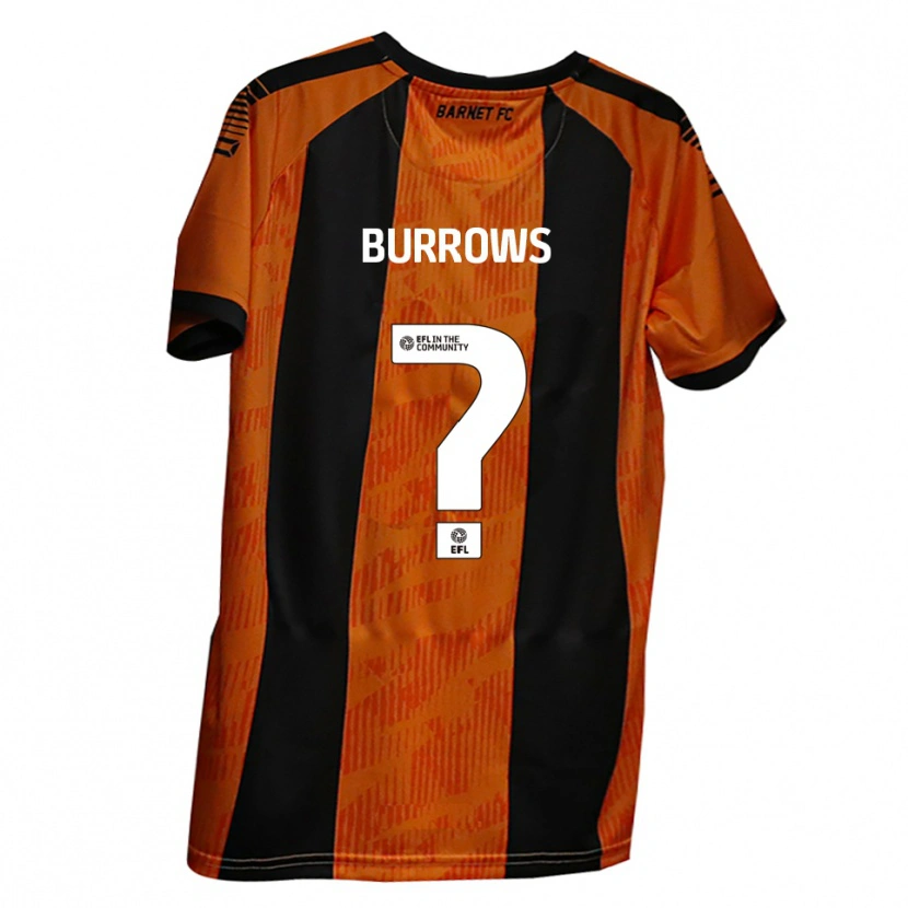 Danxen Kinder Megan Burrows #0 Orange Schwarz Heimtrikot Trikot 2025/26 T-Shirt Schweiz