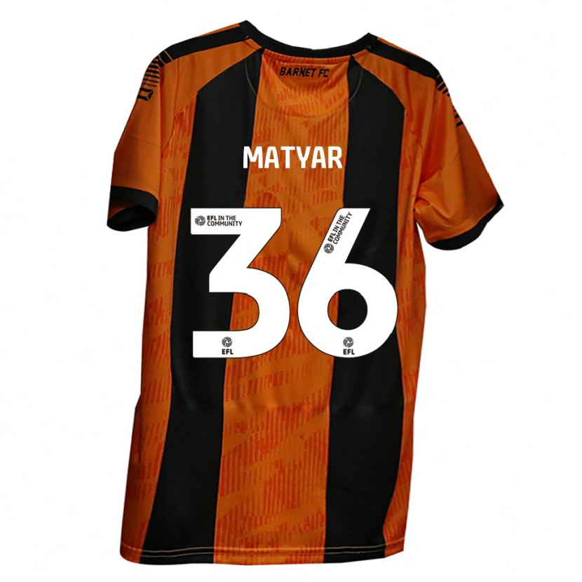 Danxen Kinder Rohat Matyar #36 Orange Schwarz Heimtrikot Trikot 2025/26 T-Shirt Schweiz