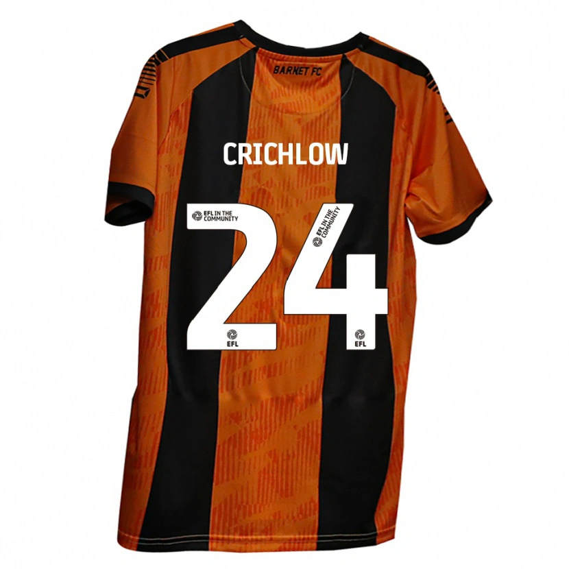 Danxen Kinder Romoney Crichlow #24 Orange Schwarz Heimtrikot Trikot 2025/26 T-Shirt Schweiz