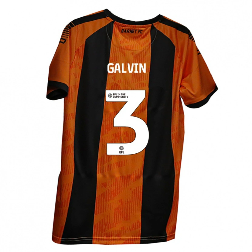 Danxen Kinder Ryan Galvin #3 Orange Schwarz Heimtrikot Trikot 2025/26 T-Shirt Schweiz