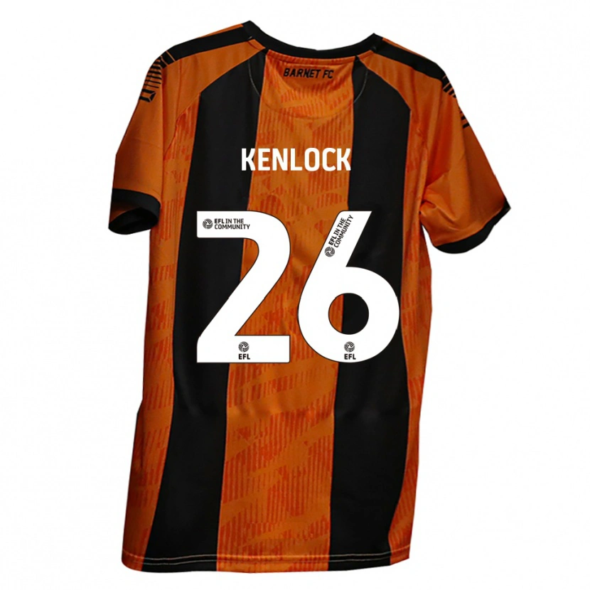 Danxen Kinder Myles Kenlock #26 Orange Schwarz Heimtrikot Trikot 2025/26 T-Shirt Schweiz