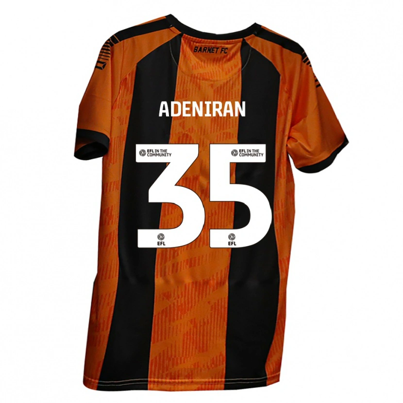 Danxen Kinder Dennis Adeniran #35 Orange Schwarz Heimtrikot Trikot 2025/26 T-Shirt Schweiz