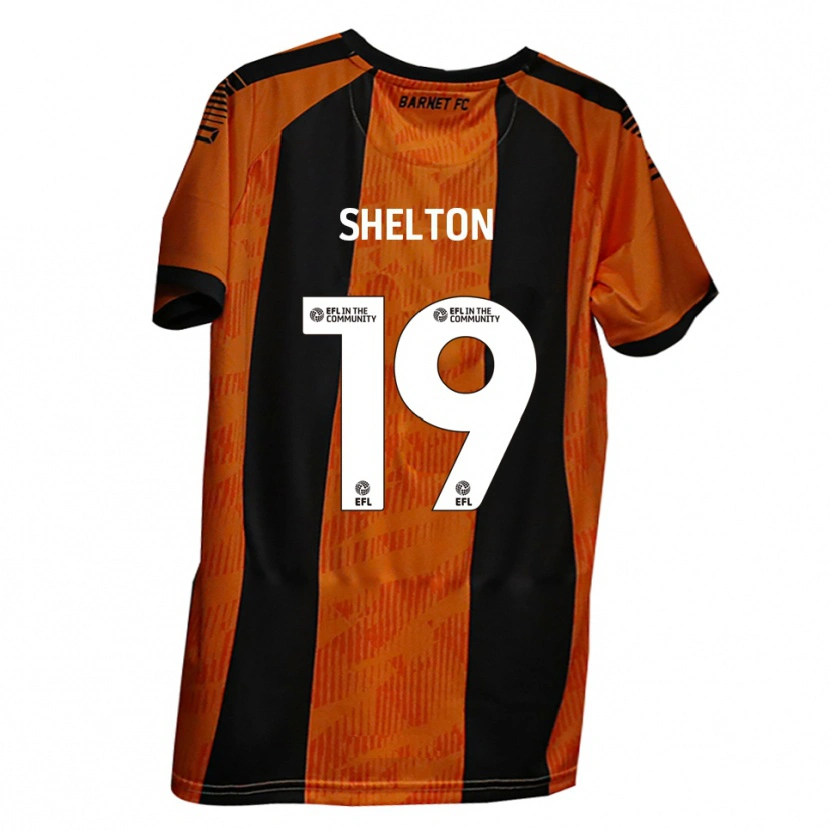 Danxen Kinder Mark Shelton #19 Orange Schwarz Heimtrikot Trikot 2025/26 T-Shirt Schweiz