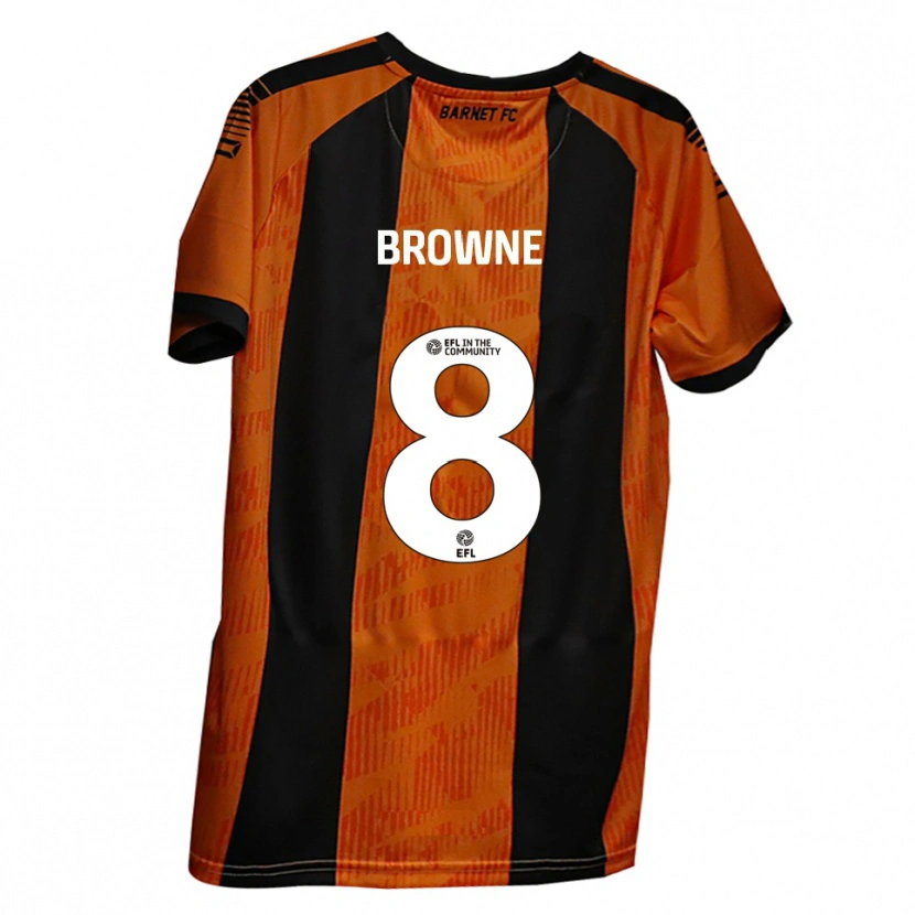 Danxen Kinder Rhys Browne #8 Orange Schwarz Heimtrikot Trikot 2025/26 T-Shirt Schweiz