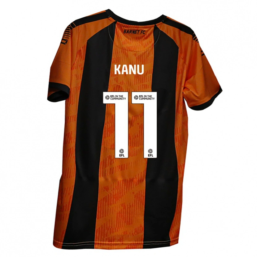 Danxen Kinder Idris Kanu #11 Orange Schwarz Heimtrikot Trikot 2025/26 T-Shirt Schweiz