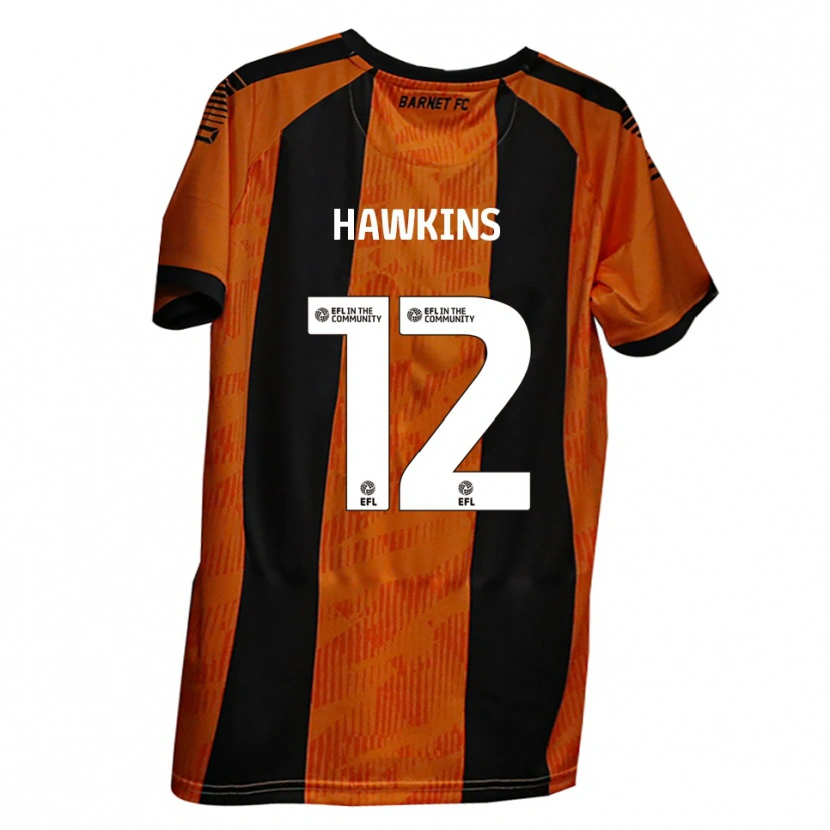 Danxen Kinder Oli Hawkins #12 Orange Schwarz Heimtrikot Trikot 2025/26 T-Shirt Schweiz