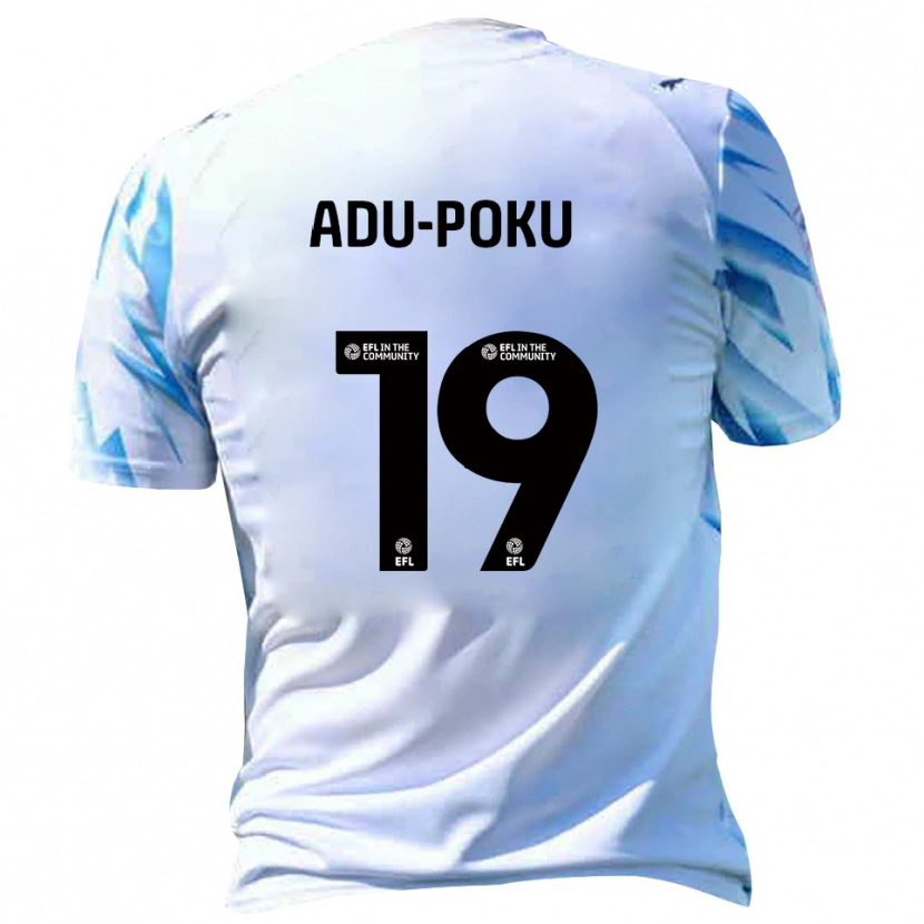 Danxen Kinder Michael Adu-Poku #19 Weiß Himmelblau Heimtrikot Trikot 2025/26 T-Shirt Schweiz