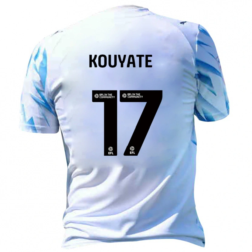Danxen Kinder Katia Kouyate #17 Weiß Himmelblau Heimtrikot Trikot 2025/26 T-Shirt Schweiz