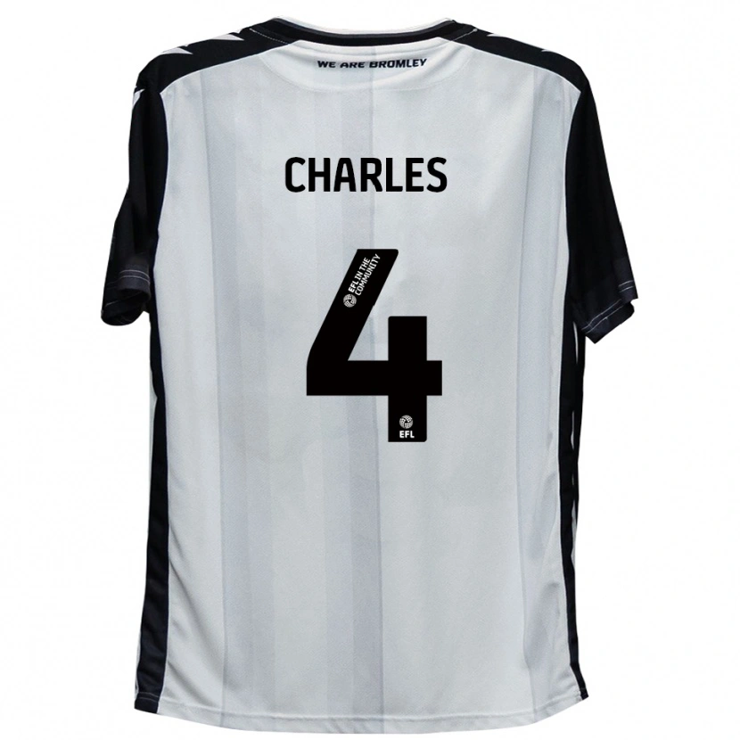 Danxen Kinder Ashley Charles #4 Weiß Schwarz Heimtrikot Trikot 2025/26 T-Shirt Schweiz