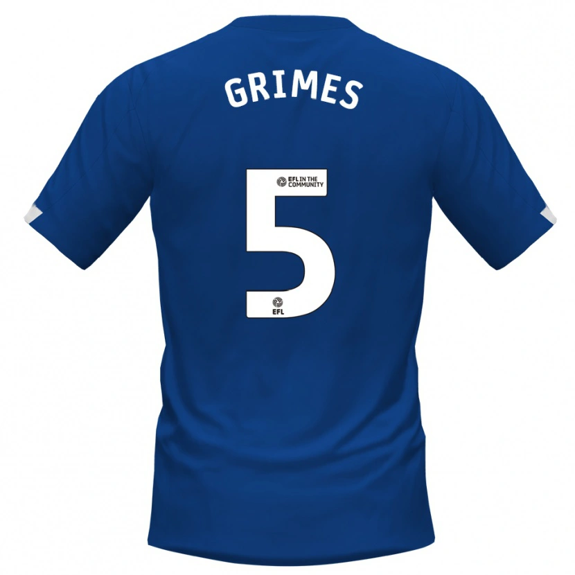 Danxen Kinder Jamie Grimes #5 Blau Weiß Heimtrikot Trikot 2025/26 T-Shirt Schweiz