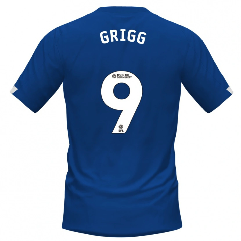 Danxen Kinder Will Grigg #9 Blau Weiß Heimtrikot Trikot 2025/26 T-Shirt Schweiz