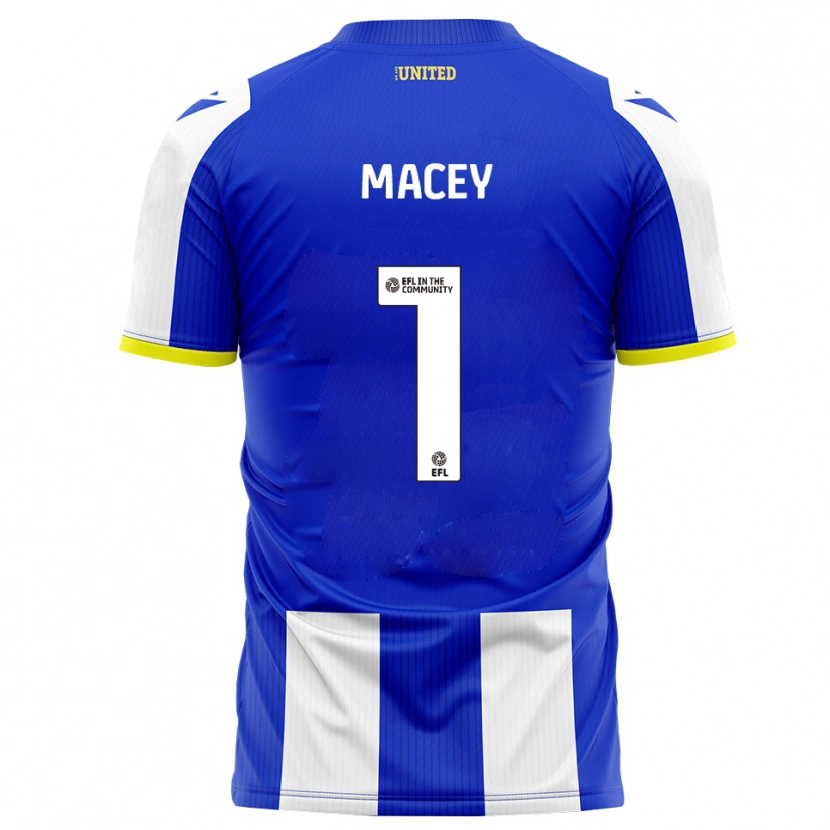 Danxen Kinder Matt Macey #1 Blau Weiß Heimtrikot Trikot 2025/26 T-Shirt Schweiz