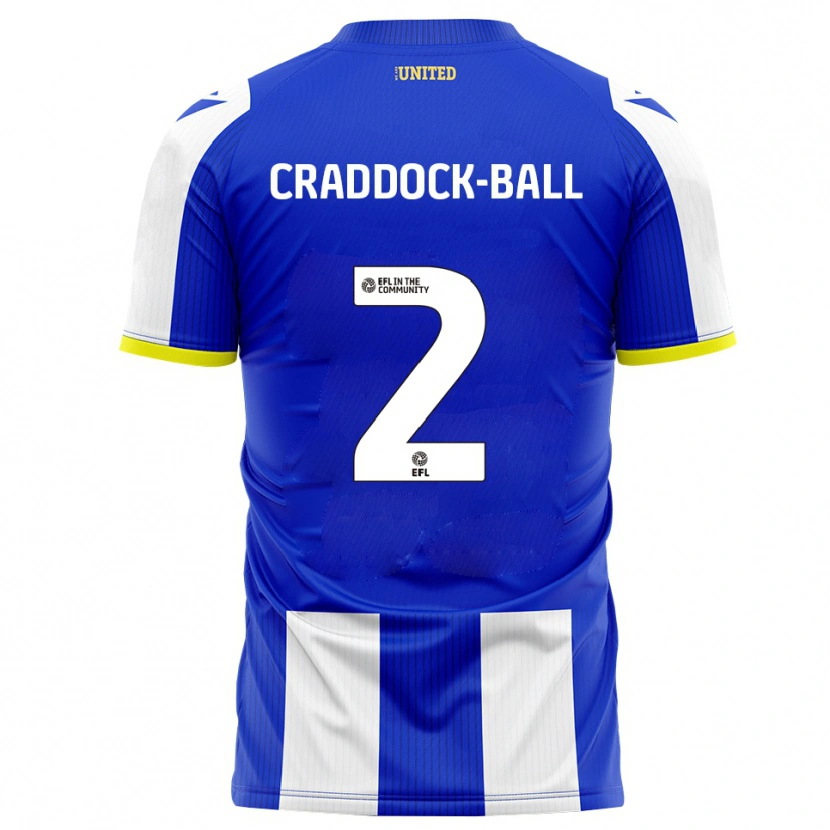 Danxen Kinder Jac Craddock-Ball #2 Blau Weiß Heimtrikot Trikot 2025/26 T-Shirt Schweiz