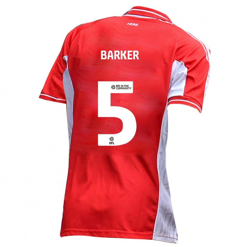 Danxen Kinder Charlie Barker #5 Rot Weiß Heimtrikot Trikot 2025/26 T-Shirt Schweiz