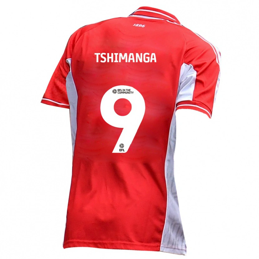 Danxen Kinder Kabongo Tshimanga #9 Rot Weiß Heimtrikot Trikot 2025/26 T-Shirt Schweiz