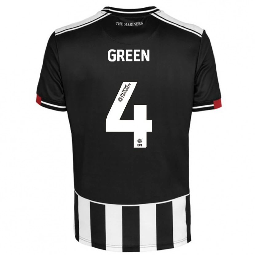 Danxen Kinder Kieran Green #4 Schwarz Weiß Rot Heimtrikot Trikot 2025/26 T-Shirt Schweiz