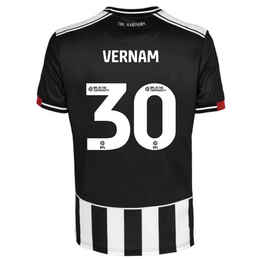 Danxen Kinder Charles Vernam #30 Schwarz Weiß Rot Heimtrikot Trikot 2025/26 T-Shirt Schweiz