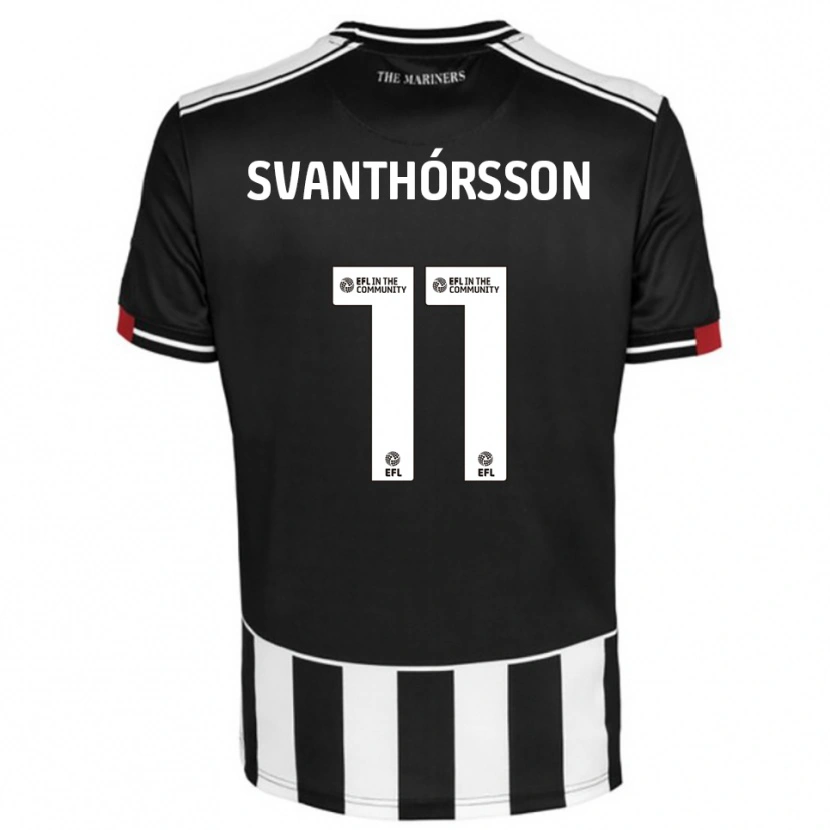 Danxen Kinder Jason Dadi Svanthórsson #11 Schwarz Weiß Rot Heimtrikot Trikot 2025/26 T-Shirt Schweiz