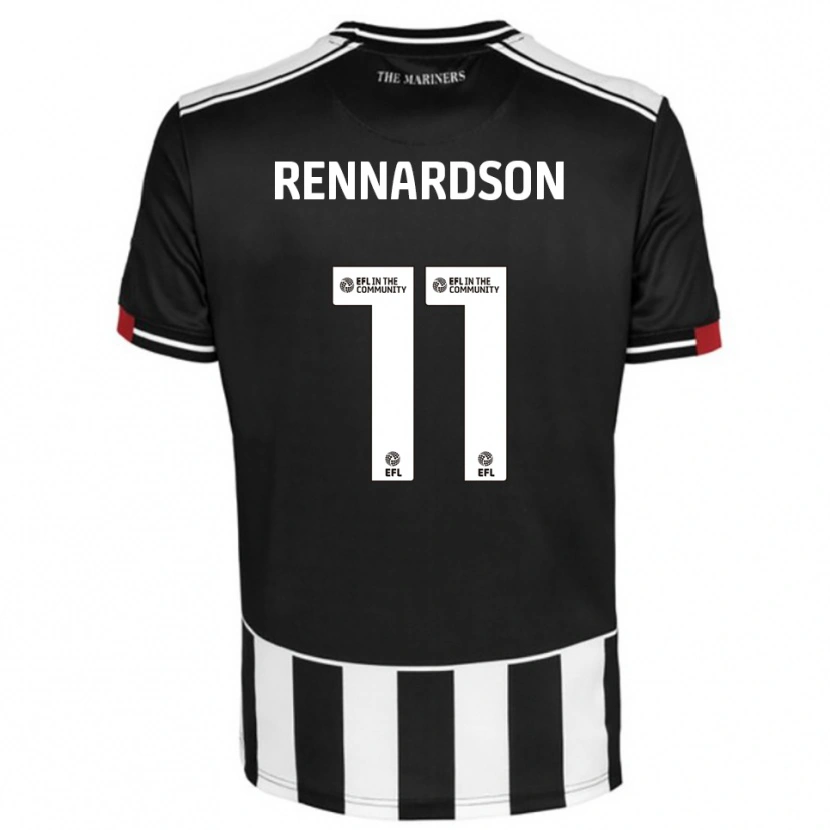 Danxen Kinder Tom Rennardson #11 Schwarz Weiß Rot Heimtrikot Trikot 2025/26 T-Shirt Schweiz