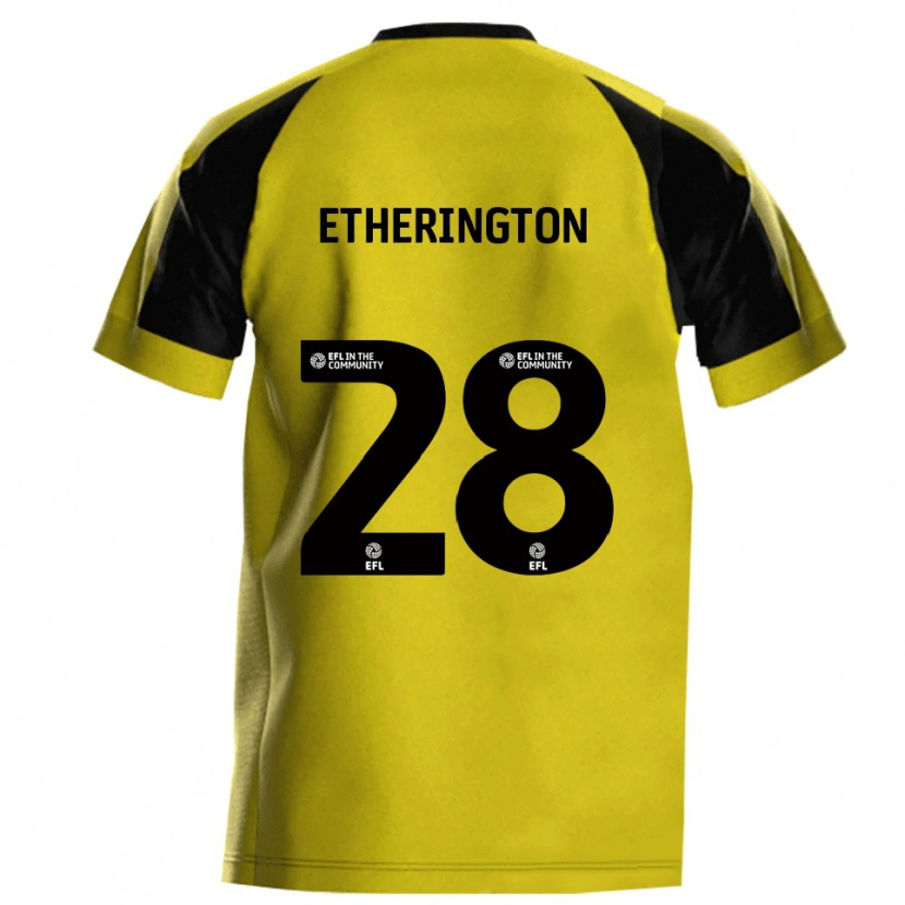Danxen Kinder Marcus Etherington #28 Gelb Grau Heimtrikot Trikot 2025/26 T-Shirt Schweiz