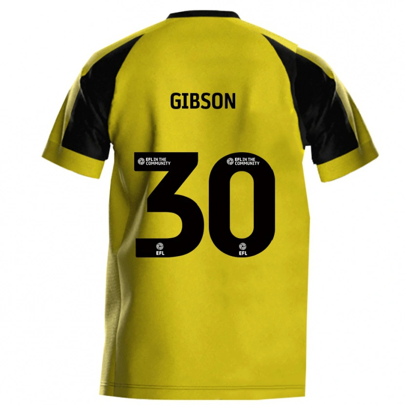 Danxen Kinder Liam Gibson #30 Gelb Grau Heimtrikot Trikot 2025/26 T-Shirt Schweiz