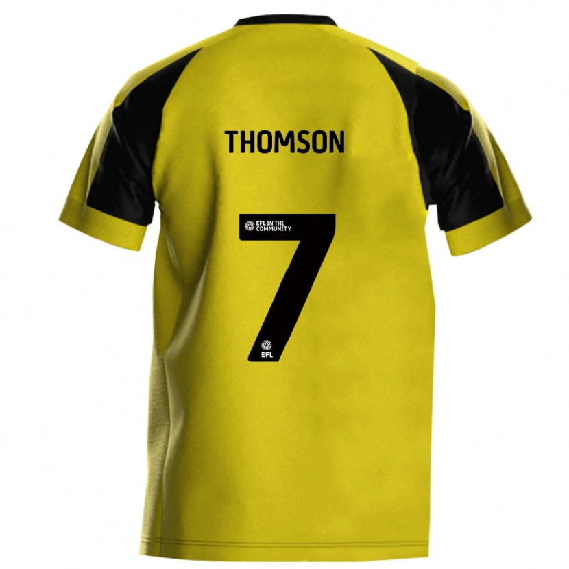 Danxen Kinder George Thomson #7 Gelb Grau Heimtrikot Trikot 2025/26 T-Shirt Schweiz
