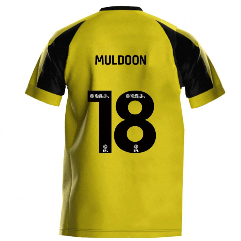 Danxen Kinder Jack Muldoon #18 Gelb Grau Heimtrikot Trikot 2025/26 T-Shirt Schweiz