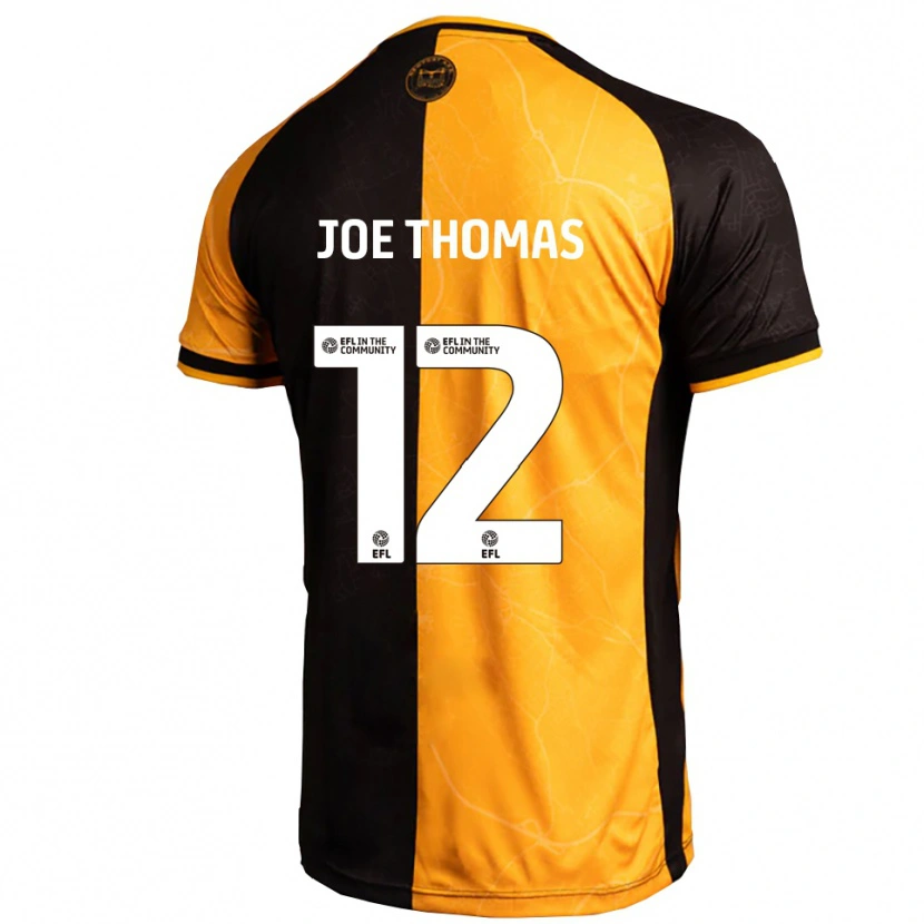 Danxen Kinder Joe Thomas #12 Gelb Schwarz Heimtrikot Trikot 2025/26 T-Shirt Schweiz