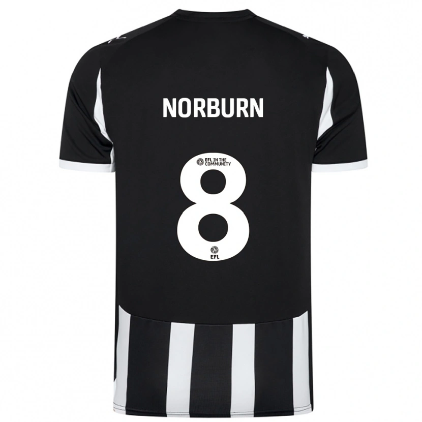 Danxen Kinder Oliver Norburn #8 Schwarz Weiß Heimtrikot Trikot 2025/26 T-Shirt Schweiz